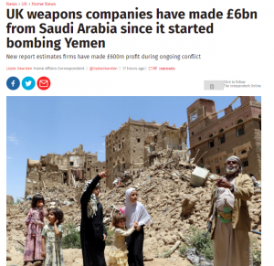 الغارديان تؤكد أن الأسلحة البريطانية أدت دور رئيسي في الكارثة الإنسانية باليمن