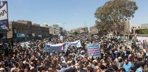 Thousands of Yemenis in Dhamar protest Saudi war crimes