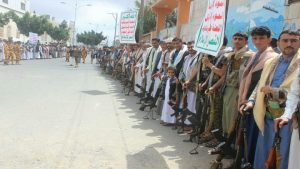 Civilians of Hajjah Hold a Public Meeting, Condemning Saudi Made Economic War Against Yemenis