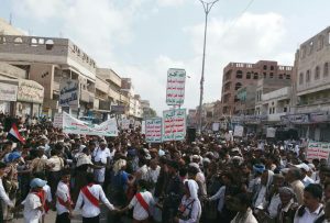 Massive Protest in Hodeidah to Condemn Saudi Economic War,Declare Public Moblization (Photos)