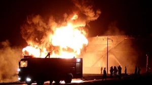 Huge Fires Erupt After a Shaking Explosion at Aden Oil Refinery