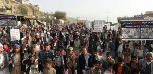 Massive protest in Hajjah that condemns Saudi crimes in Yemen