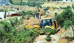 العدو الصهيوني يغلق بلدة بيت آمر ويعتقل فلسطينياً ويجرف 22 دونماً من الأراضي المزروعة