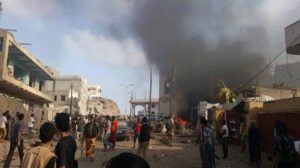 قتلى وجرحى في إنفجار قذيفة داخل منزل قيادي عسكري مرتزق بمدينة عدن